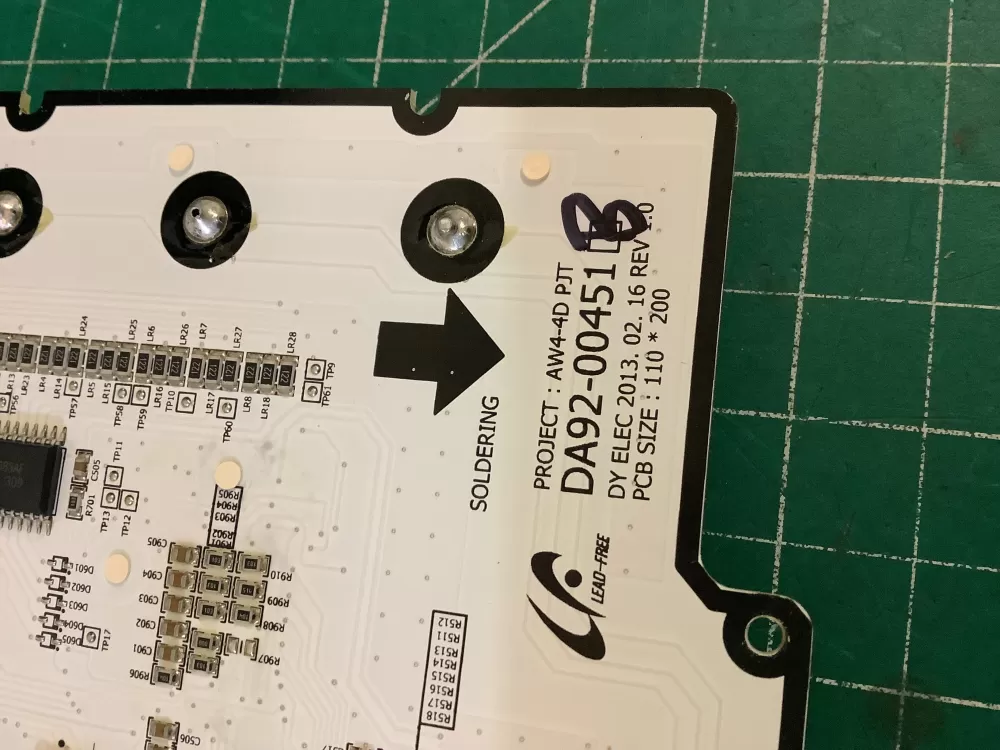 Samsung DA92 00451B Refrigerator Control Board Dispenser AZ187593 | NR2750