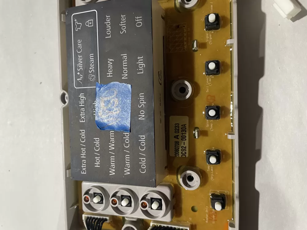 Samsung DC92-00130A DC92-00125A Washer UI Control Board AZ198194 | KMV850