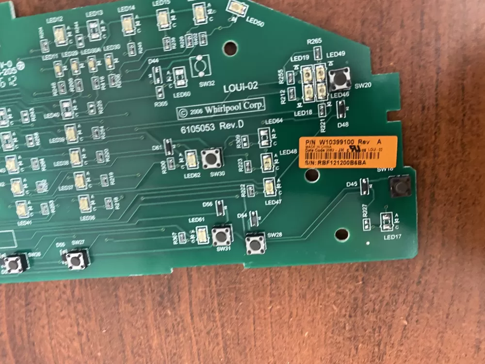 Whirlpool W10399100 W10296457 Washer Control Board AZ53960 | BK1887