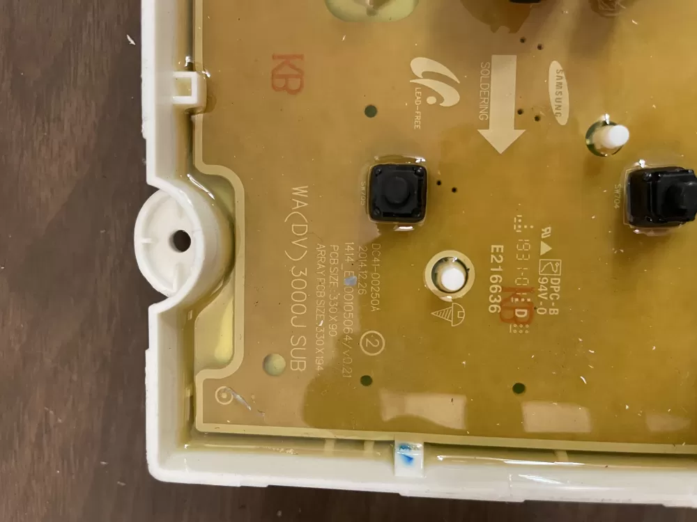 Samsung DC92 01738B DA92 02117A Washer Control Board AZ37596 | KMV97