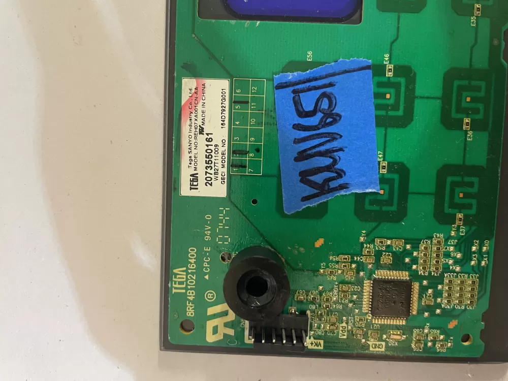GE Hotpoint WB27T11009 164D7927G001 Range Control Board Panel AZ122853 | KMV651