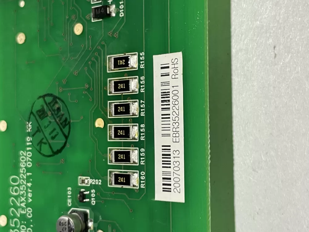 LG EBR35226001 Refrigerator Control Board AZ155460 | Wm2535