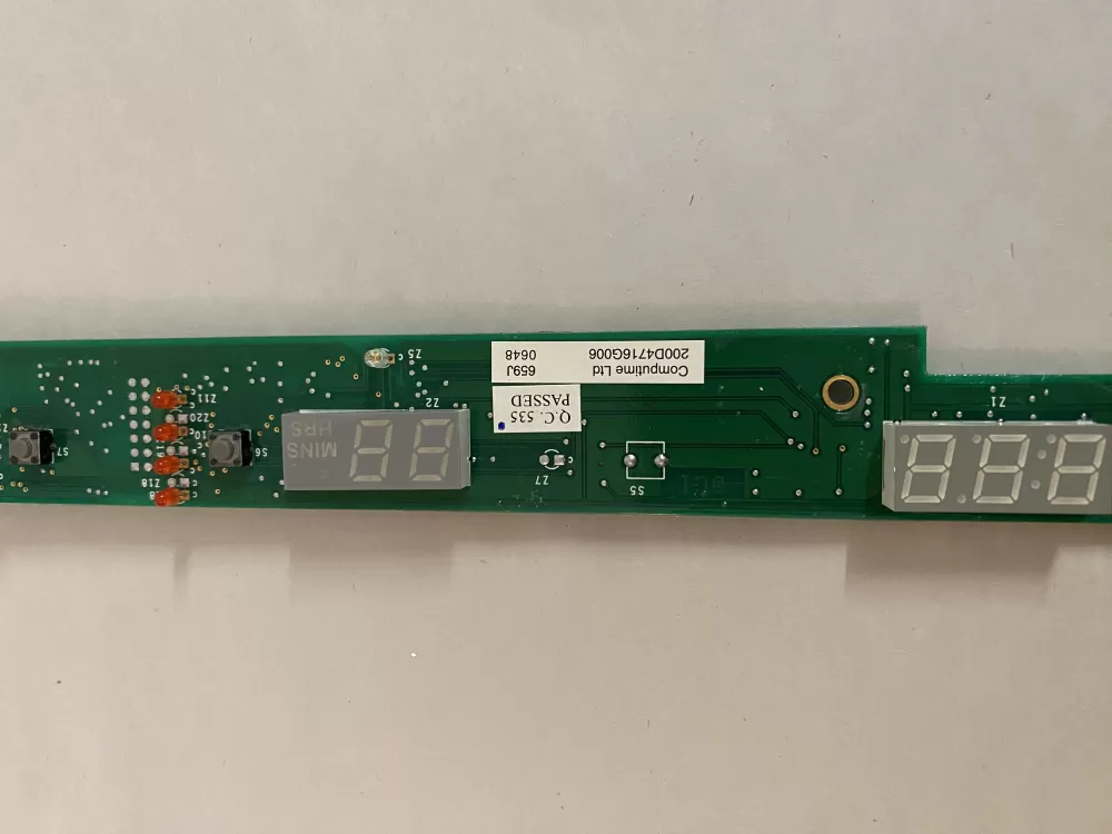 GE WR55X10389 Refrigerator User Interface Control Board AZ199460 | BK2787