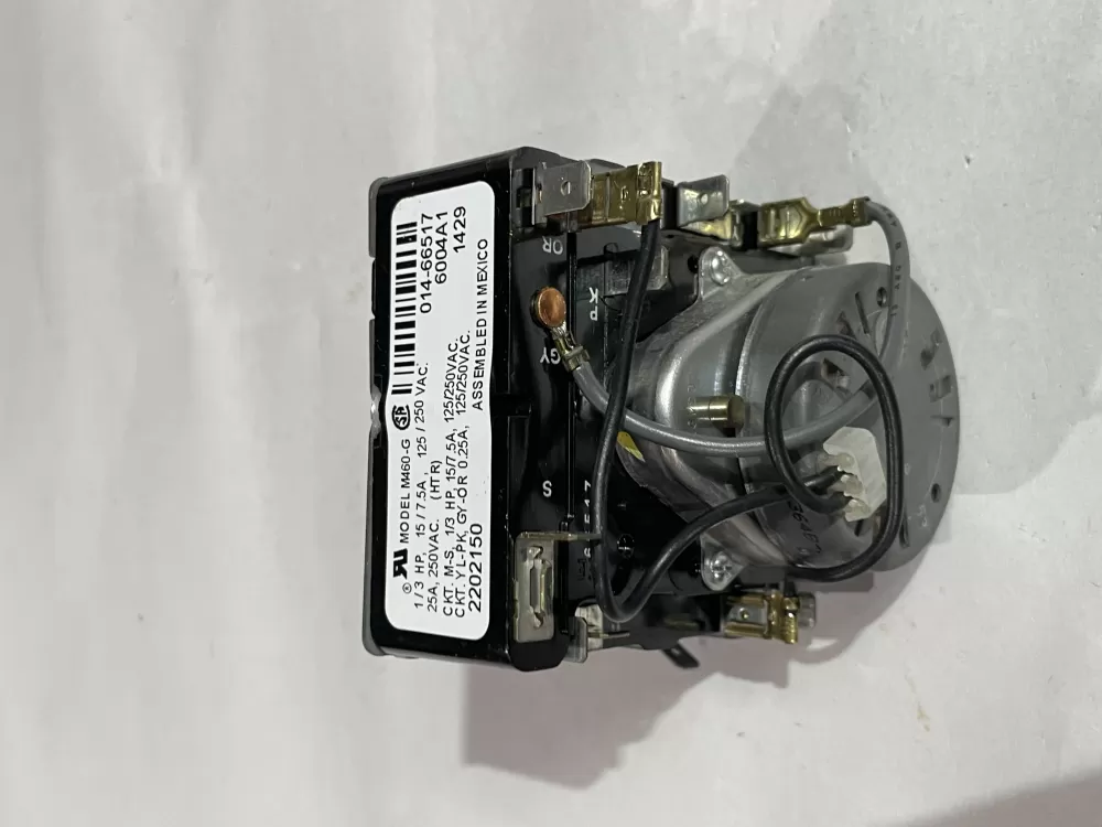 Whirlpool 220150  WP37001240  2202150  37001240  1185662  AP4047639  PS2039567  EAP2039567 Dryer Timer |