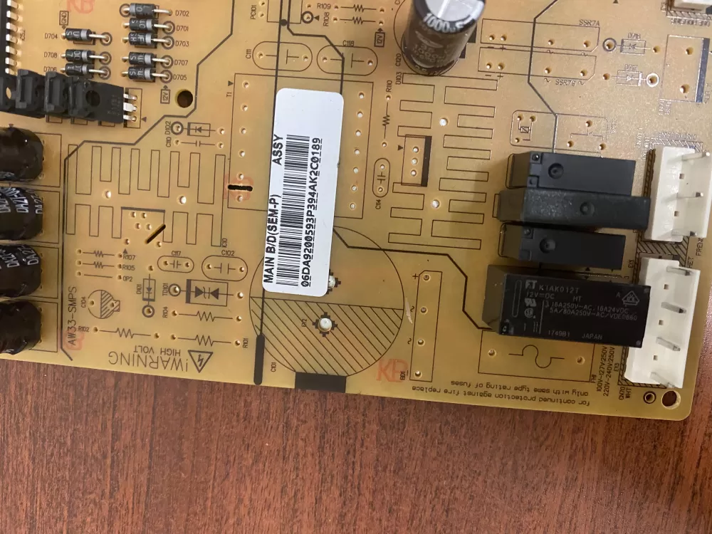 Samsung DA92 00593P Refrigerator Control Board Main AZ41887 | BK1733