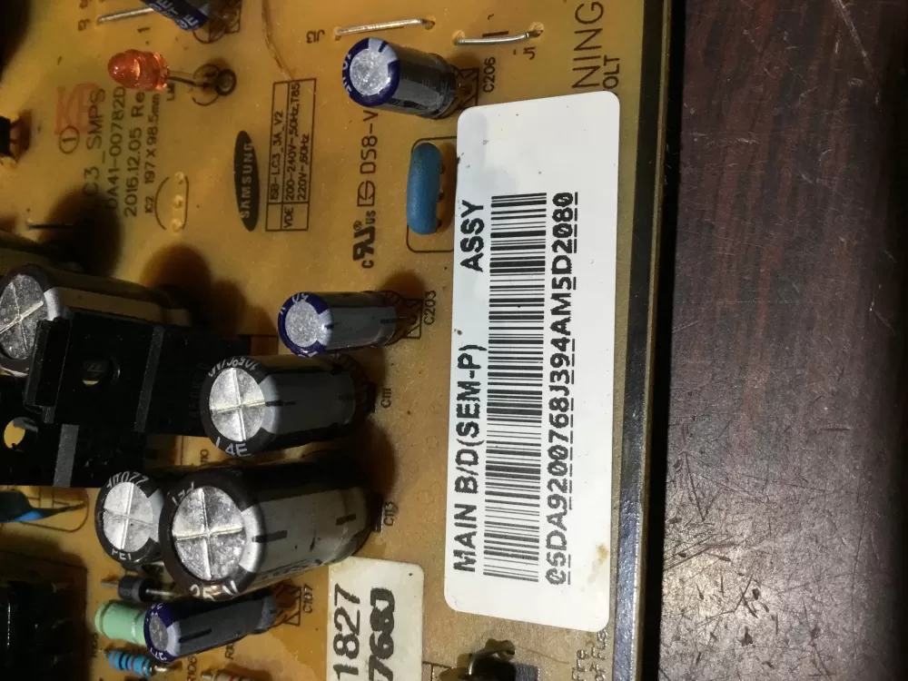 Samsung DA92 00768J Refrigerator Control Board AZ65947 | NR2115