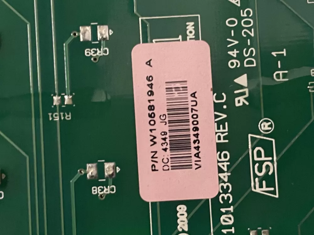 Whirlpool W10581946 Washer Control Board AZ25983 | WMV215