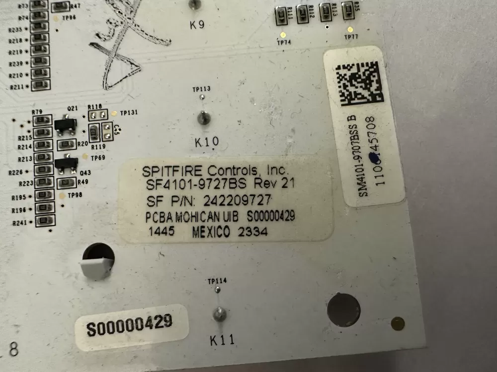 Electrolux 242209727 Refrigerator UI Display Control Board AZ2838 | NT192