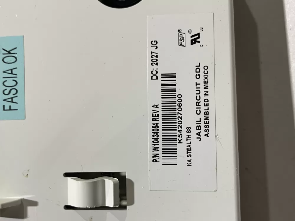 Whirlpool W10434054 Refrigerator Dispenser control Board AZ169634 | Wm2595