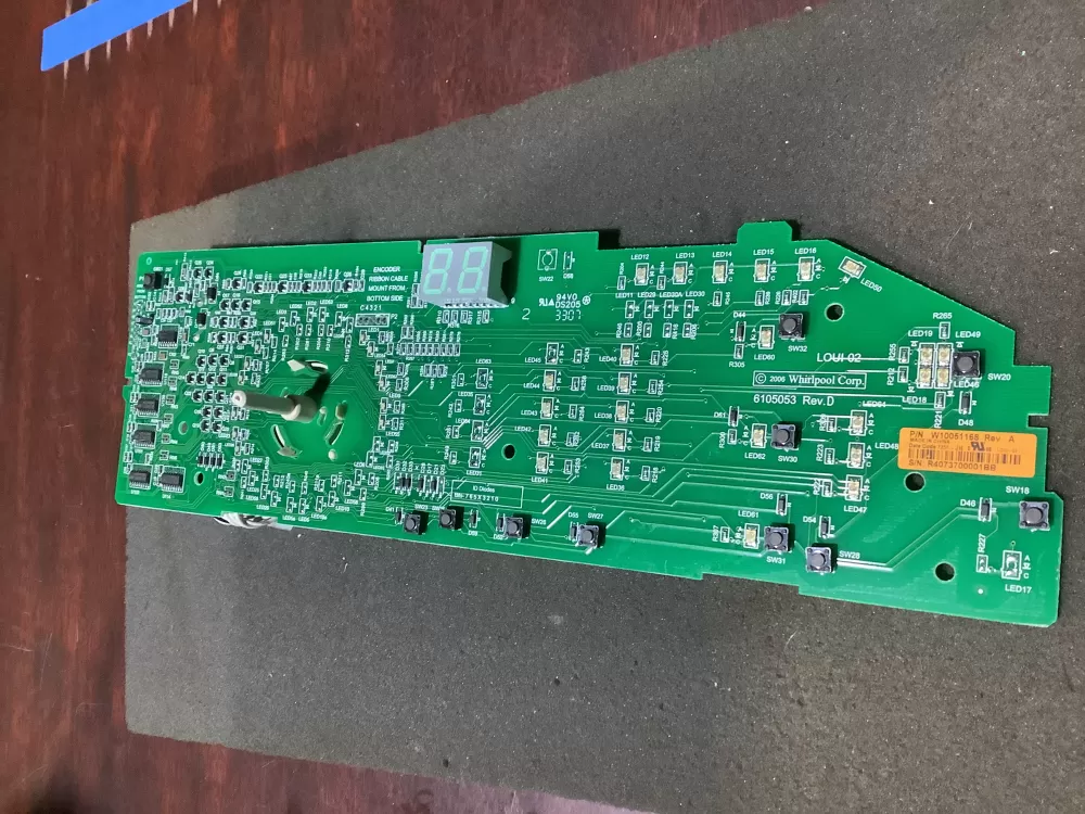 Whirlpool W10051168 Washer Control Board