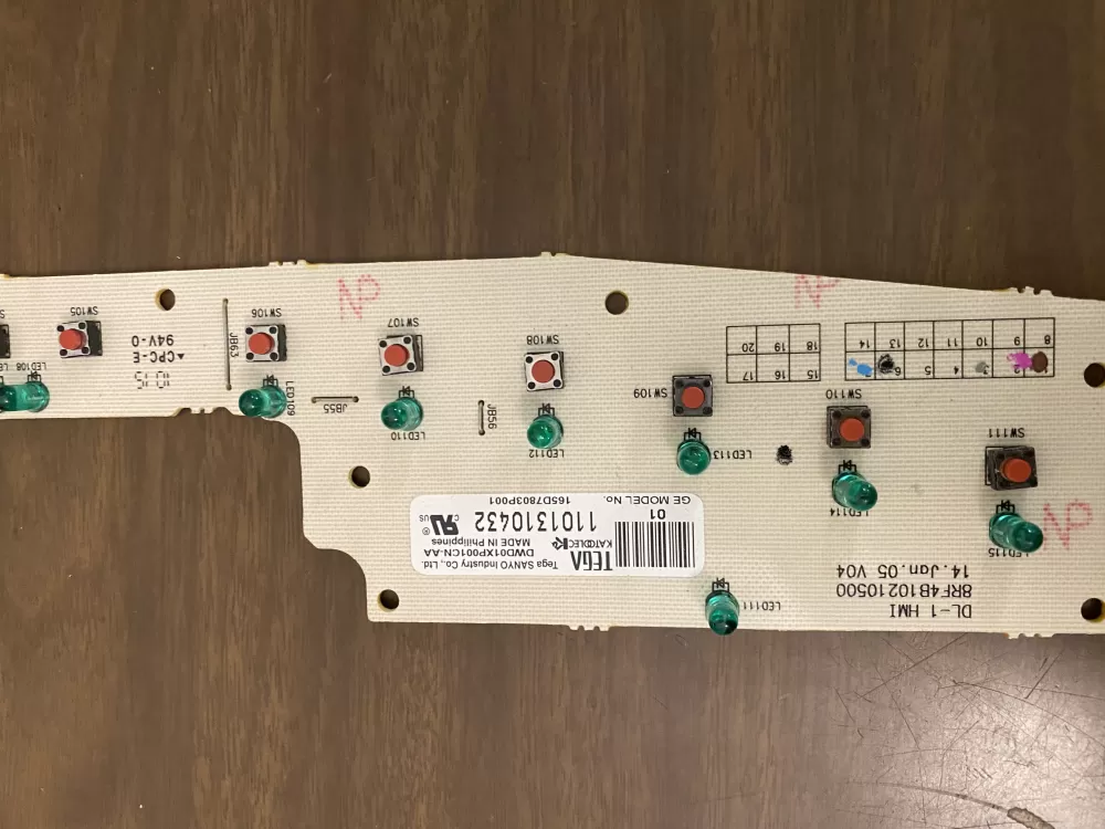 GE 165D7803P001 Dishwasher Control Board AZ44023 | BK1757
