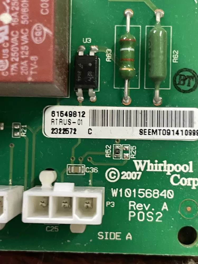 Whirlpool Maytag W10259855 W10156840 Refrigerator Control Board AZ37528 | Wm450