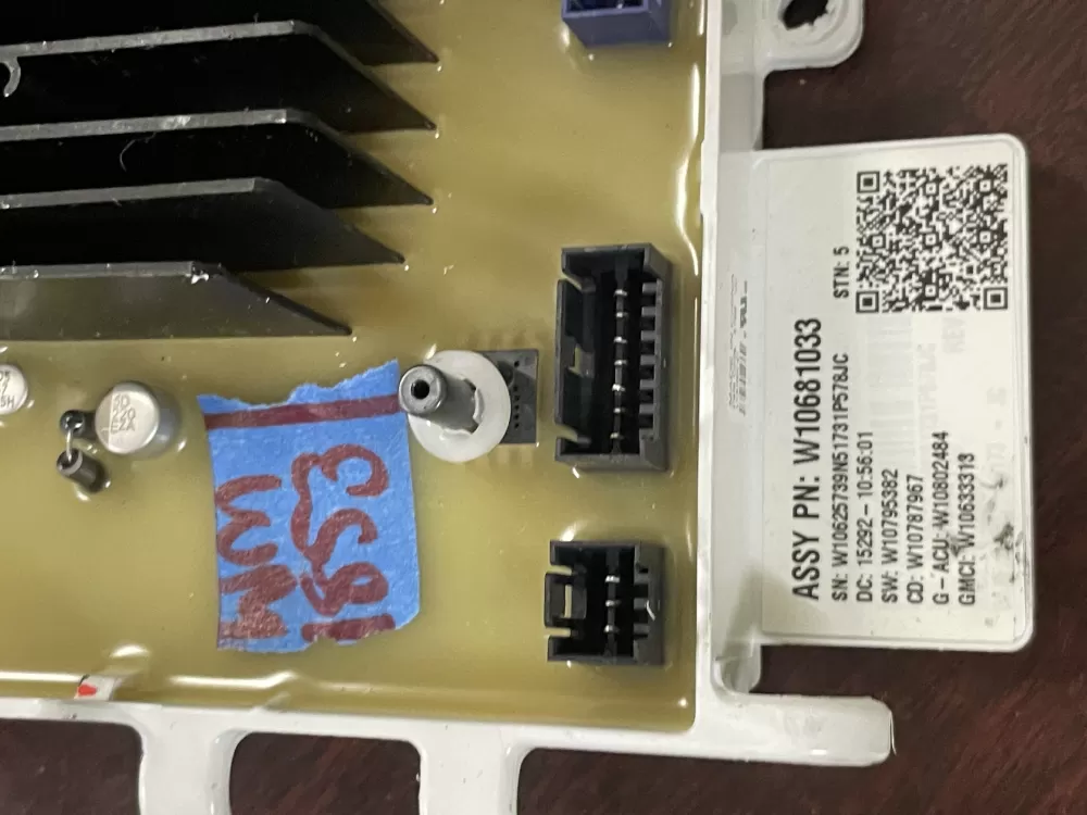 Whirlpool W10681033 W10812422 PS11723056 Washer Control Board AZ53771 | Wm183