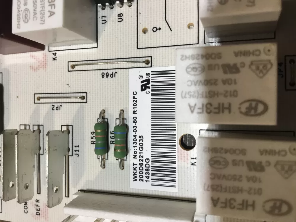 GE 200D6221G035 EBX1110P002 Refrigerator Control Board AZ52391 | NR1878