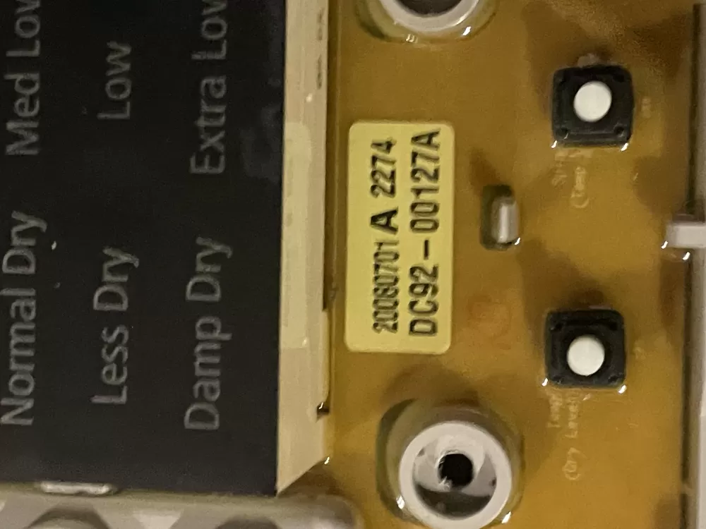 Samsung DC92 00127A Dryer Control Board AZ31338 | Wmv160