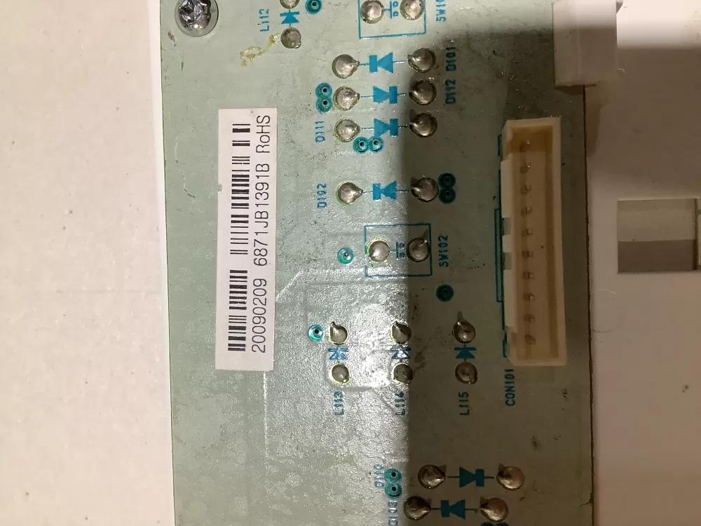 LG Kenmore 6871JB1391B Refrigerator Control Board AZ143829 | ZC2416