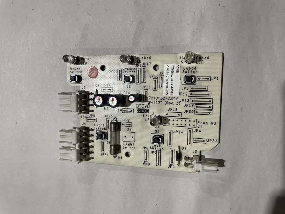 GE 197D5686G002  0150-70-01 Refrigerator Control Board