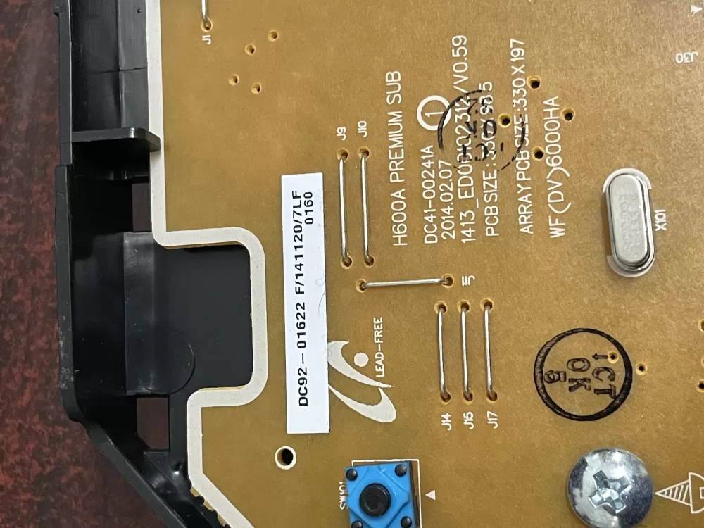 Samsung DC92 01622F DC41 00241A Washer Control Board AZ27579 | WMV104