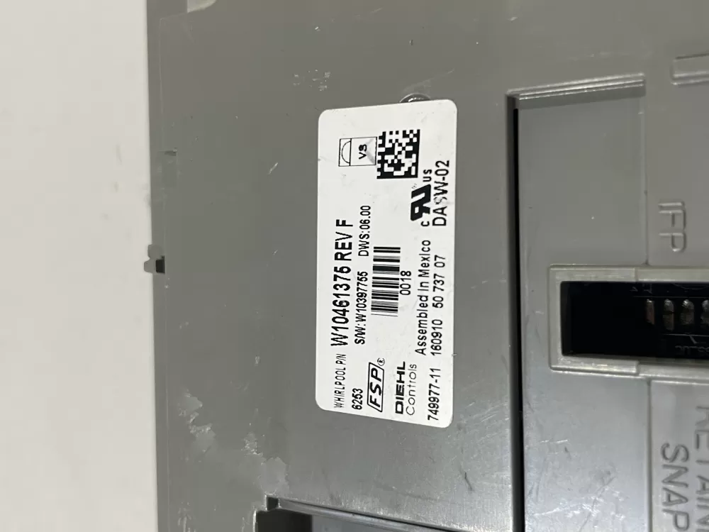 KitchenAid Jenn Air W10375793 Dishwasher Control Board AZ162524 | Wm181