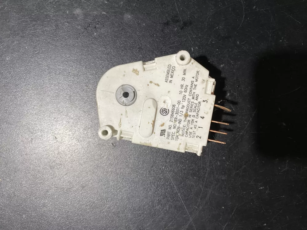 Frigidaire  Kenmore AP2111929 12762 215846602 00624728 00626234 00628510 00628518 0628510 08000559 08006054 08006992 08016919 08950148 215267800 215846605 215846606 240371001 241621501 3001671 3001701 3015909 3203657 4013391050 5300187484 5300628518 5301090474 5303203657 5303211155 5303211680 5303270622 5303275811 5303321133 5303321915 5304457327 5308006054 5308006992 624728 626234 628510 628518 8000559 8006054 8016919 8950148 C000062797 C62797 D007004112 DG187005 F000111695 G000187484 G172706 G174820 G186580 G187005 G187484 M1090167 M1090474 N8000559 R000900241 R000900764 R900241 PS423801 Refrigerator Defrost Timer