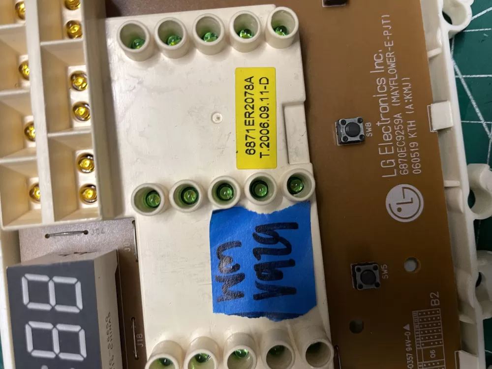 LG 6870EC9259A 6871ER2078A Washer Control Board AZ210453 | Wmv929