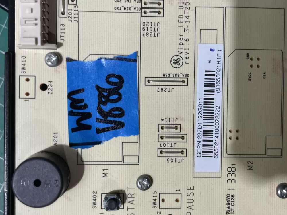 GE 237D1122G011 Washer Control Board AZ196313 | Wmv886