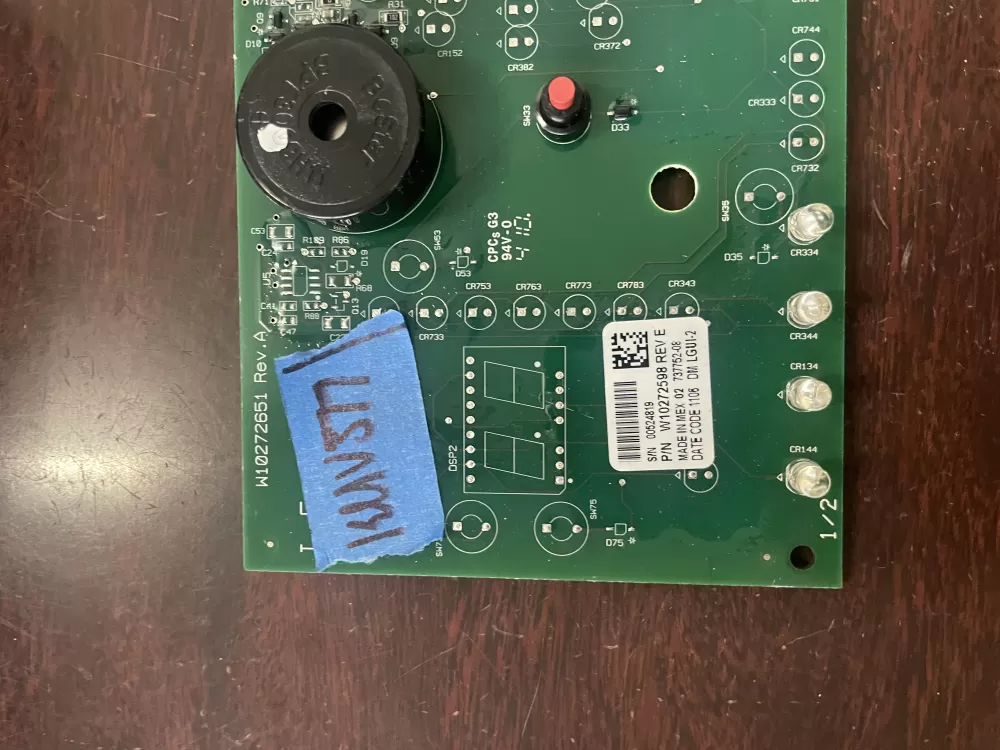 Whirlpool W10272598 Dryer Control Board AZ38198 | KMV377