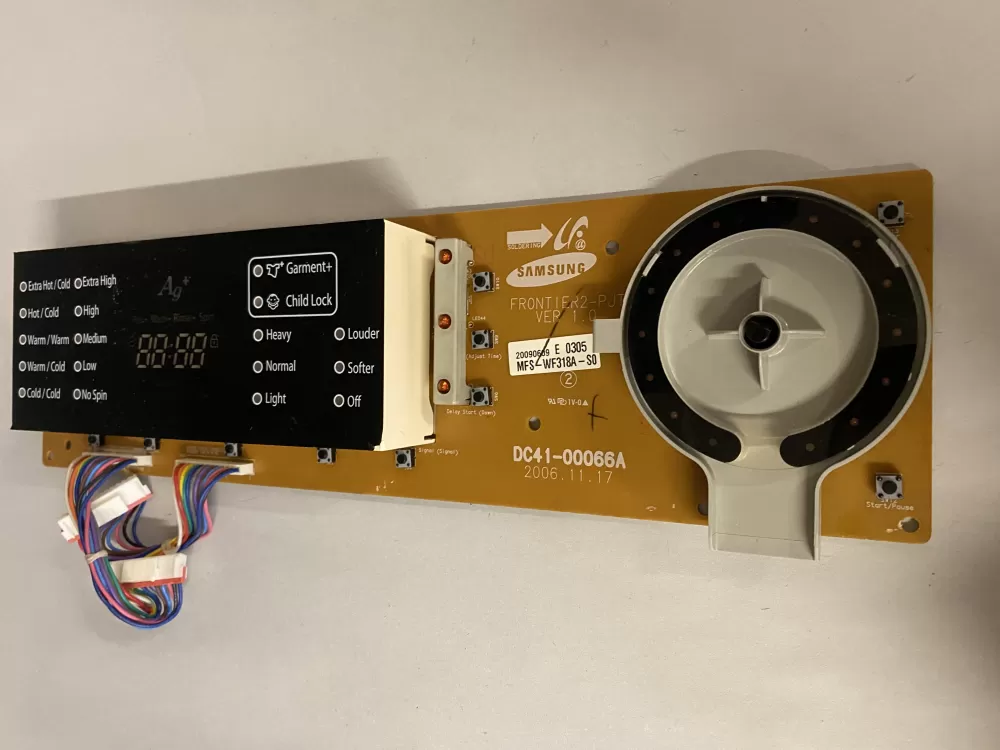 Samsung DC41-00066A   200903210319  DV318A  Washer Control Board