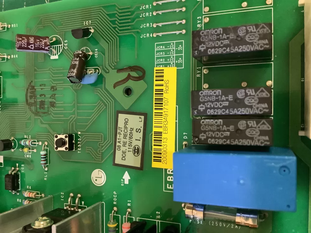 LG EBR34917107 Refrigerator Control Board Main AZ200431 | NR2795