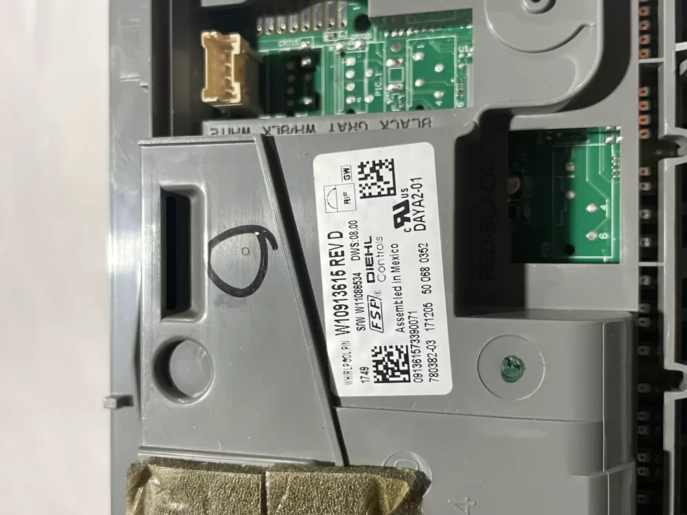 KitchenAid W10913613 W10913615 Dishwasher Control Board AZ121410 | Wm2228