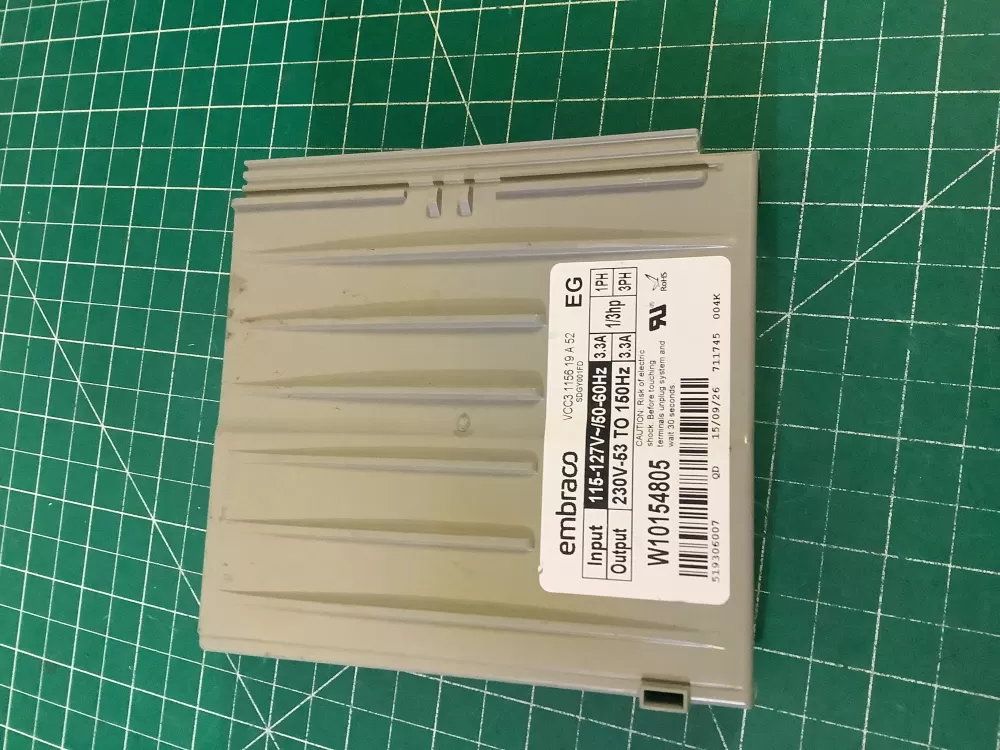 Kenmore  Whirlpool  Maytag  Jenn-Air WPW10154805  AP6015864  W10154805  519306007  4441189  PS11749145 Refrigerator Inverter Control Board