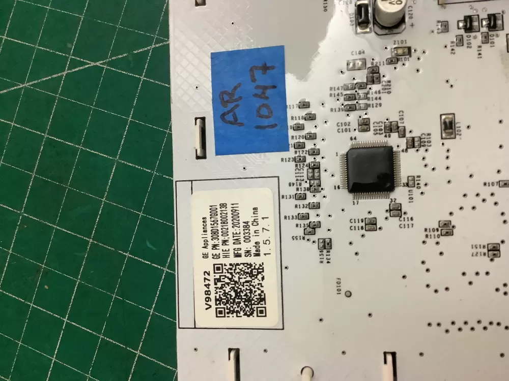 GE dryer user interface control board 308D1567G001 AZ218576 | AR1047