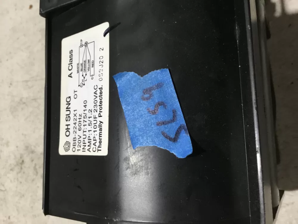 Frigidaire OBB-2242X1 Microwave Ventilation Motor