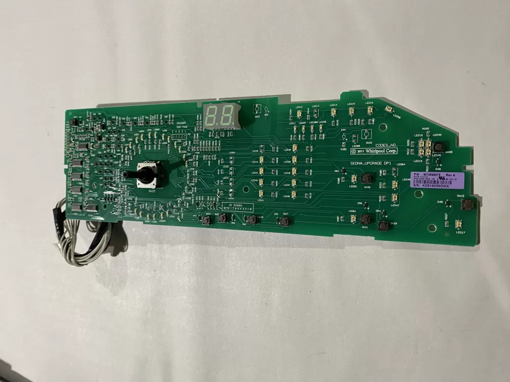 Whirlpool W10566878 Washer User Interface Control Board