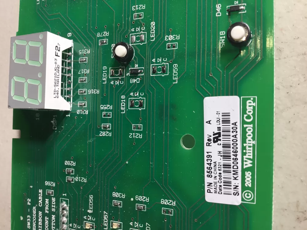 Kenmore WP8564391 Washer Control Board AZ42660 | NR1744