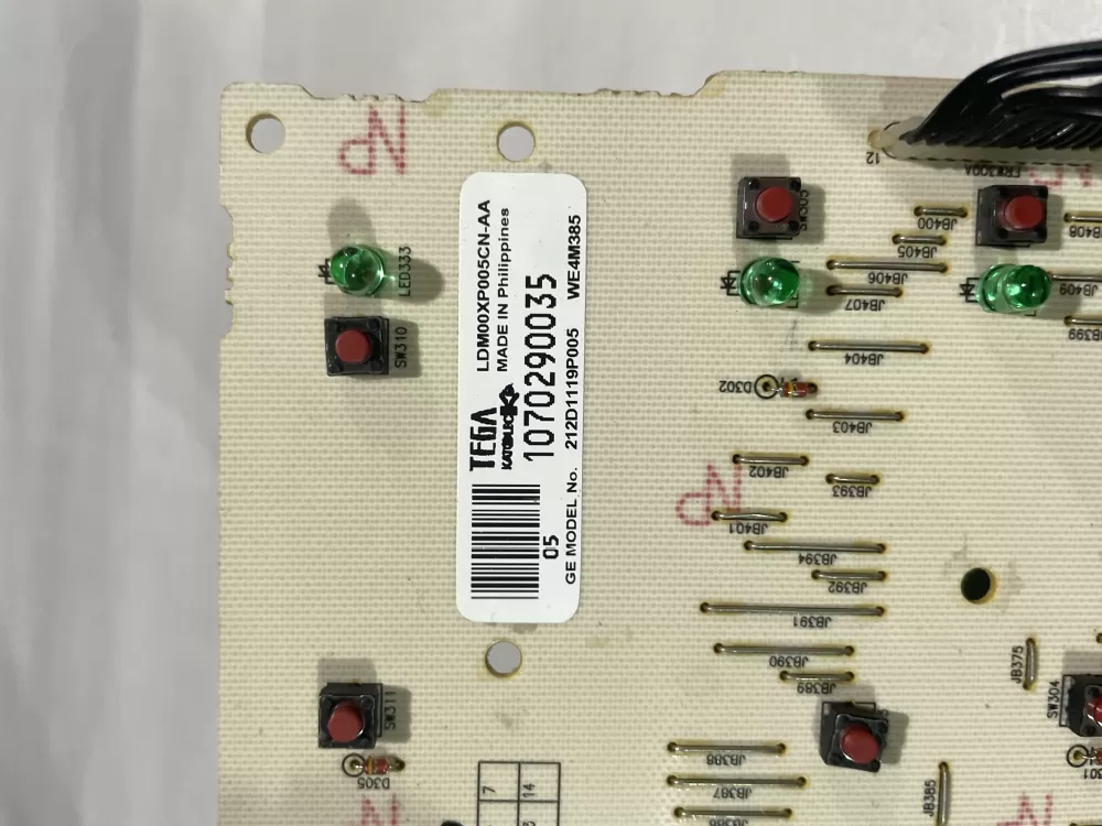 GE 212D1119P005 WE4M385 Dryer Control Board AZ163690 | Wm231