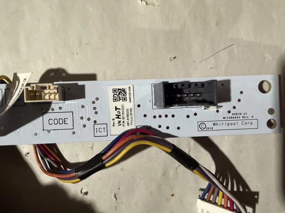 Whirlpool W11612331 Washer Touch Sensor Control Board AZ211288 | KM546