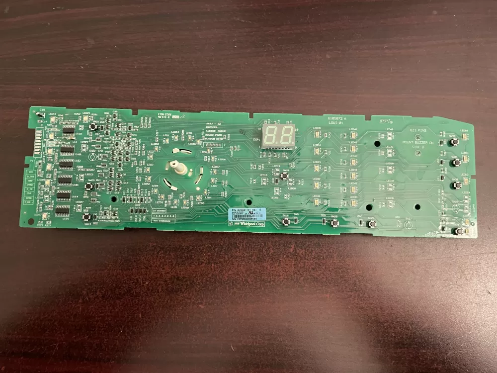 Whirlpool W10051161 Dryer User Interface Control Board AZ92933 | KM1454