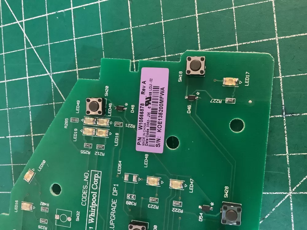 Whirlpool Cabrio W10566878 Washer User Interface Control Board AZ210234 | NR2605