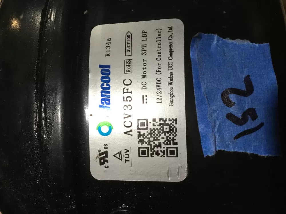 GE ACV35FC 12/24VDC Refrigerator Compressor AZ94620 | Sl152