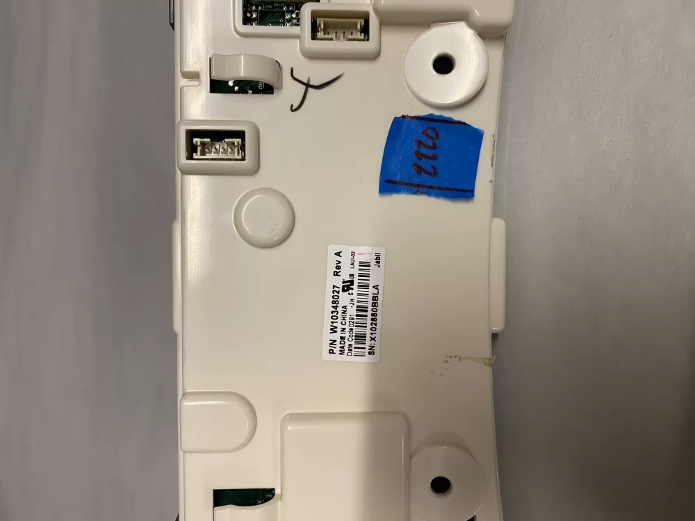 Whirlpool W10604637 Washer Control Board User Interface AZ206964 | BK2220