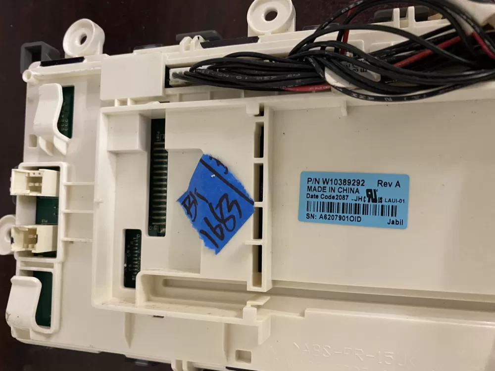 Whirlpool W10389292 Dryer User Interface Display Control Board AZ33047 | BK1683