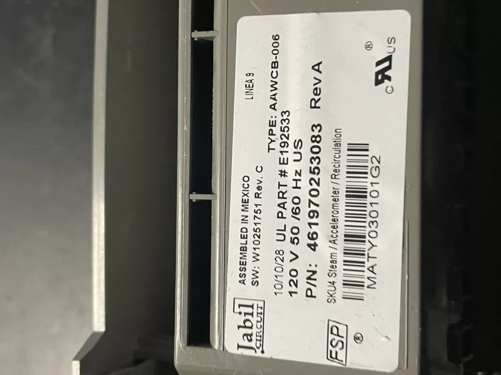 461970253083 w10306981 W10391042 Washer Control Board AZ10230 | V275