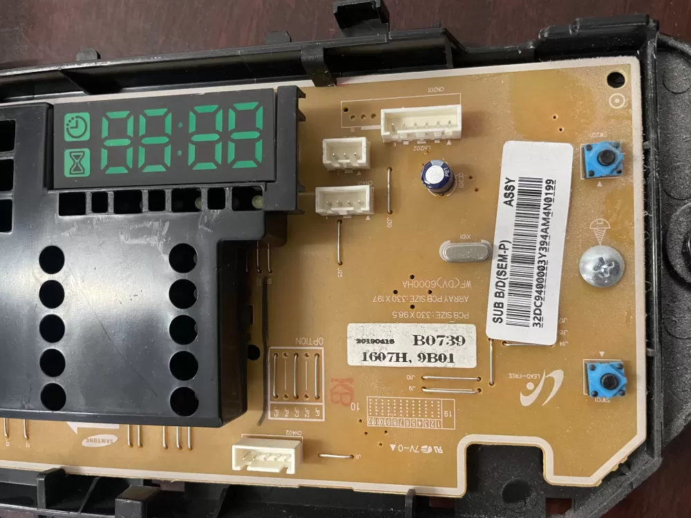 Samsung DC94 00003Y Dryer Interface Control User Board AZ29475 | KMV279