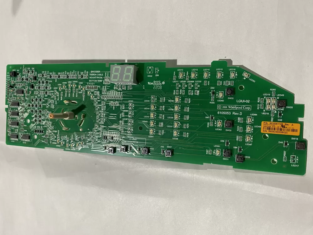 Whirlpool W10051166 Dryer Control Board