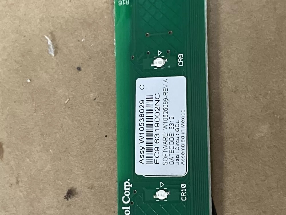 KitchenAid W10538029 Dishwasher Control Board Interface AZ98844 | Wmv634