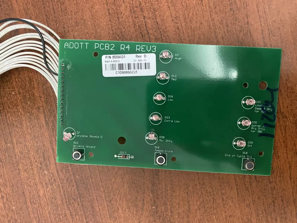 Whirlpool WPW10128437 3980093 8559431 Dryer Control Board AZ50719 | BK1834