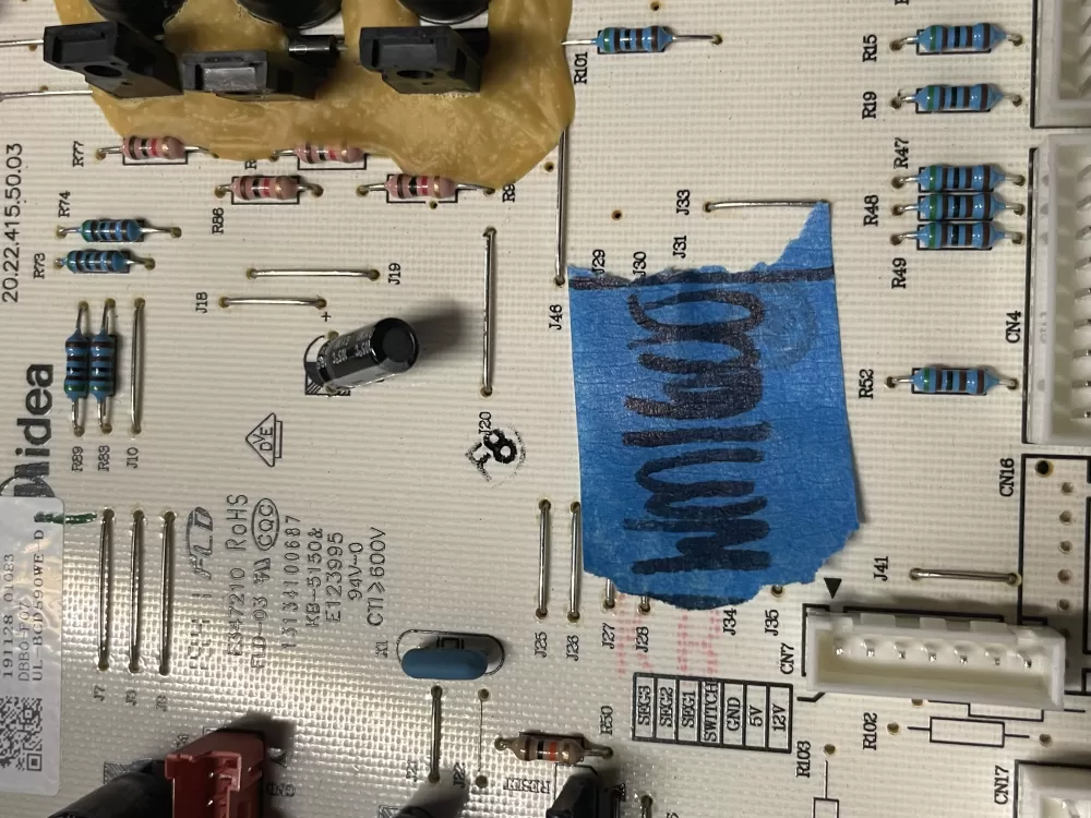 Midea UL-590-C UL-BCD590WE-D Refrigerator Control Board AZ7639 | Wm1600