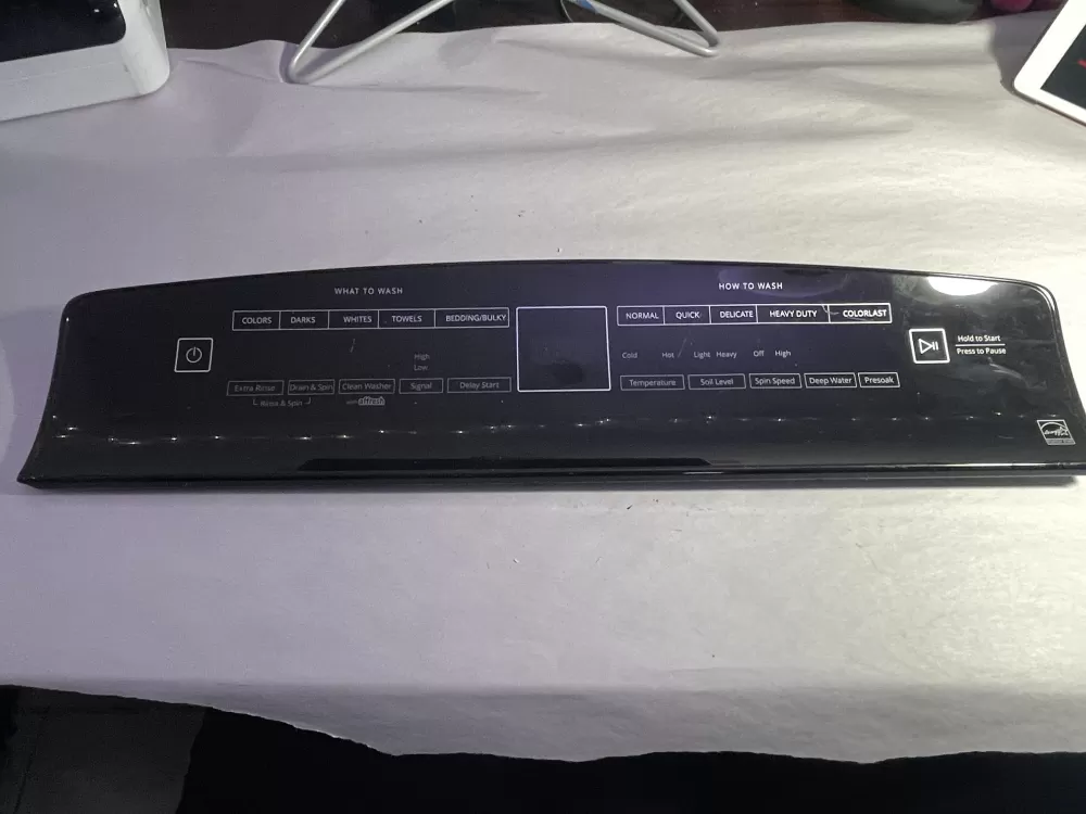 Whirlpool W11130343 PS12347541 Washer Control Board Fascia AZ197157 | Wmv889