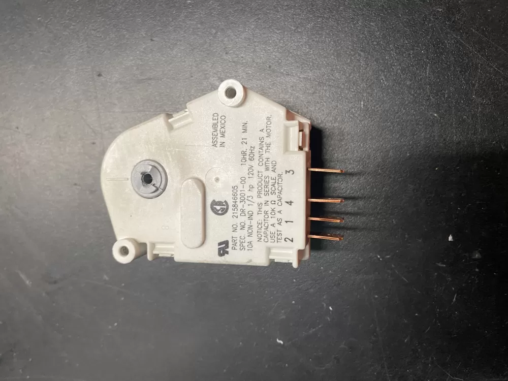 Frigidaire  Kenmore AP2111929 12762 215846602 00624728 00626234 00628510 00628518 0628510 08000559 08006054 08006992 08016919 08950148 215267800 215846605 215846606 240371001 241621501 3001671 3001701 3015909 3203657 4013391050 5300187484 5300628518 5301090474 5303203657 5303211155 5303211680 5303270622 5303275811 5303321133 5303321915 5304457327 5308006054 5308006992 624728 626234 628510 628518 8000559 8006054 8016919 8950148 C000062797 C62797 D007004112 DG187005 F000111695 G000187484 G172706 G174820 G186580 G187005 G187484 M1090167 M1090474 N8000559 R000900241 R000900764 R900241 PS423801 Refrigerator Defrost Timer